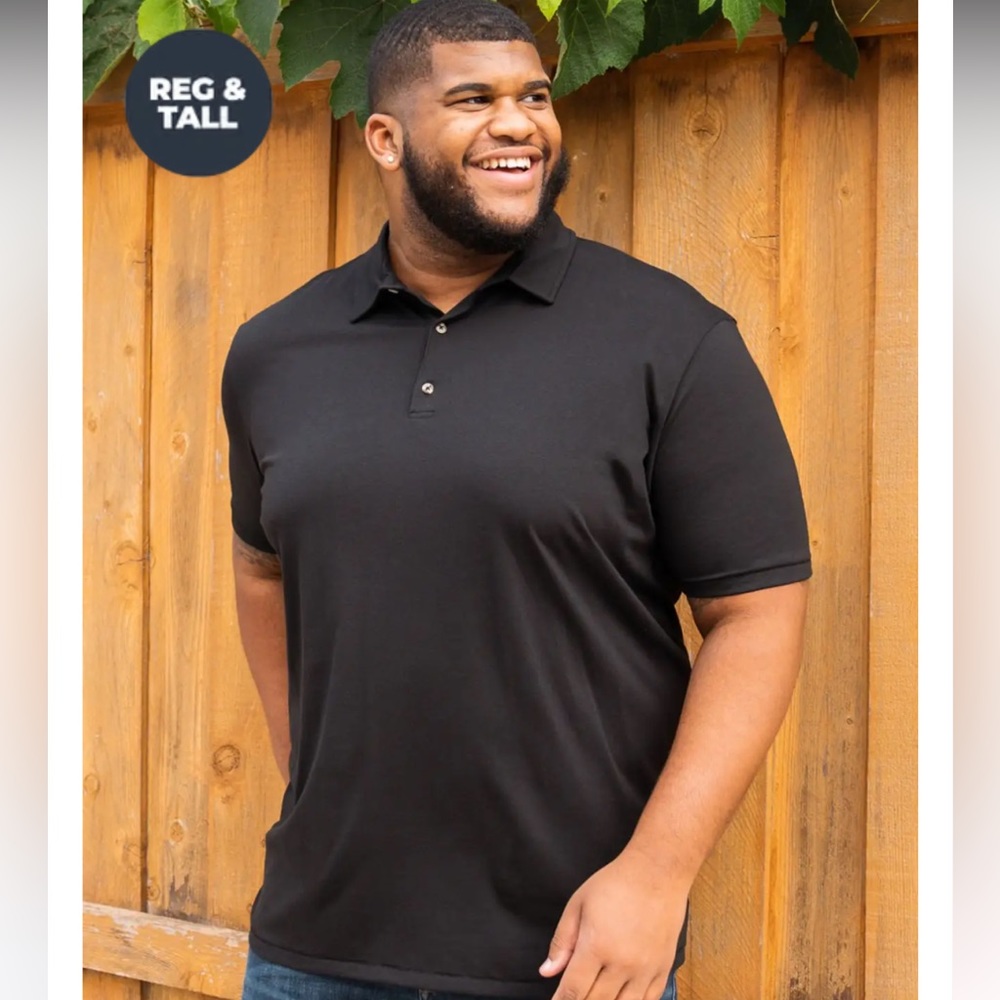 FRESH CLEAN THREADS | Black Polo | 4XL